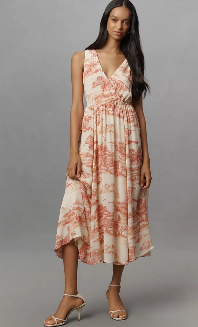 NWOT Reformation Farah Sleeveless V-Neck Midi Dress - Size 6